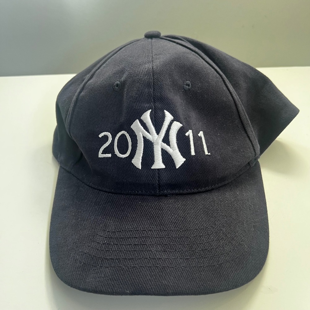 New York Yankees 2011 H&R Block Baseball Hat Navy Blue Embroidered Promo Cap